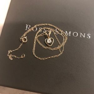 Ross-Simons 10k yellow gold aquamarine necklace